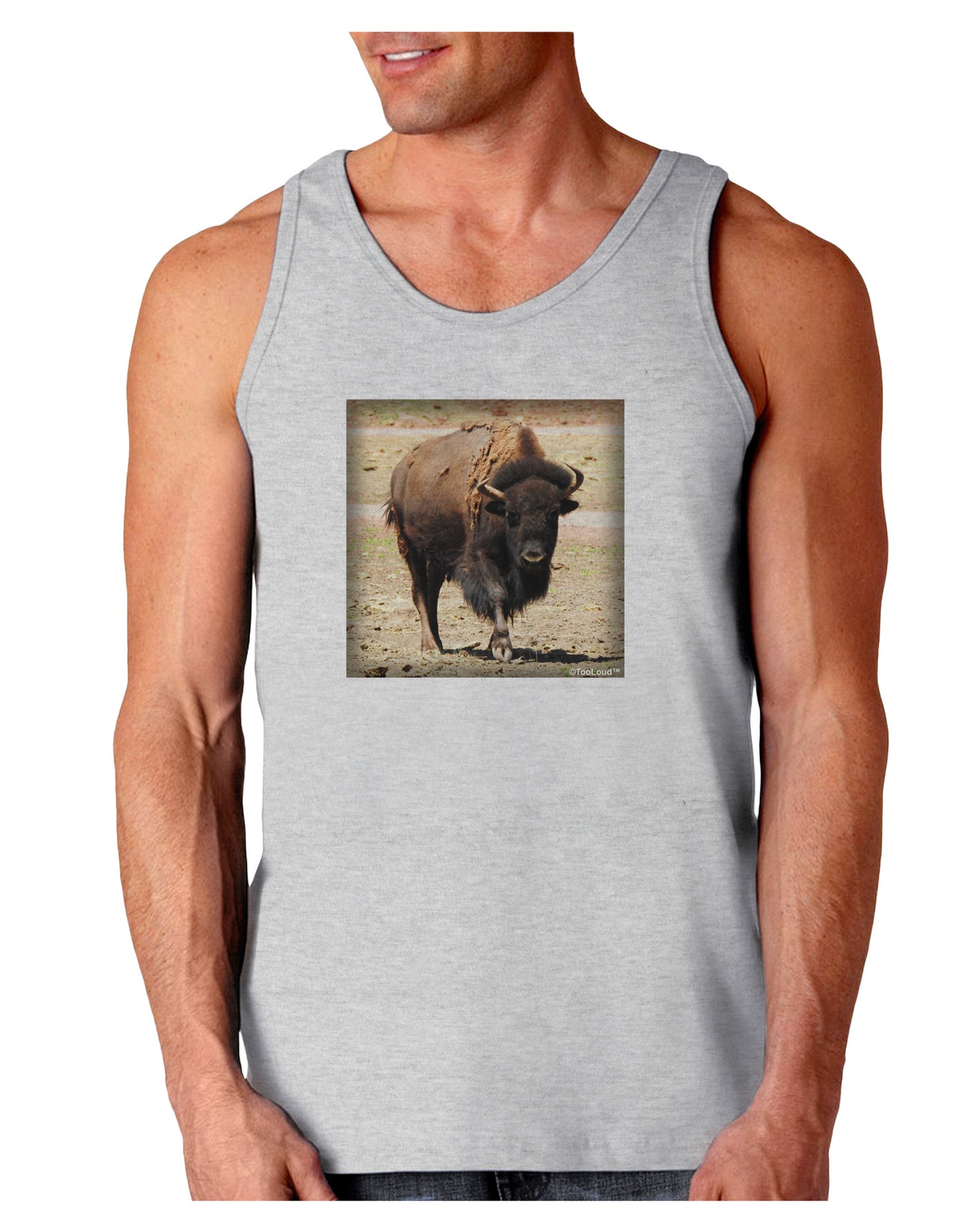 Strong Bison Loose Tank Top-Loose Tank Top-TooLoud-AshGray-Small-Davson Sales