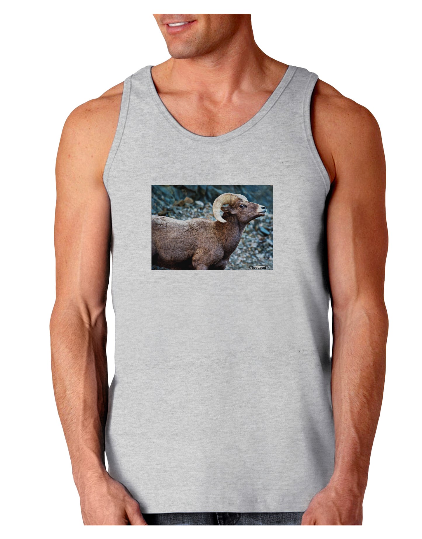 Wide Eyed Big Horn Loose Tank Top-Loose Tank Top-TooLoud-AshGray-Small-Davson Sales