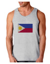 TooLoud Distressed Philippines Flag Loose Tank Top-Mens-LooseTanktops-TooLoud-AshGray-Small-Davson Sales