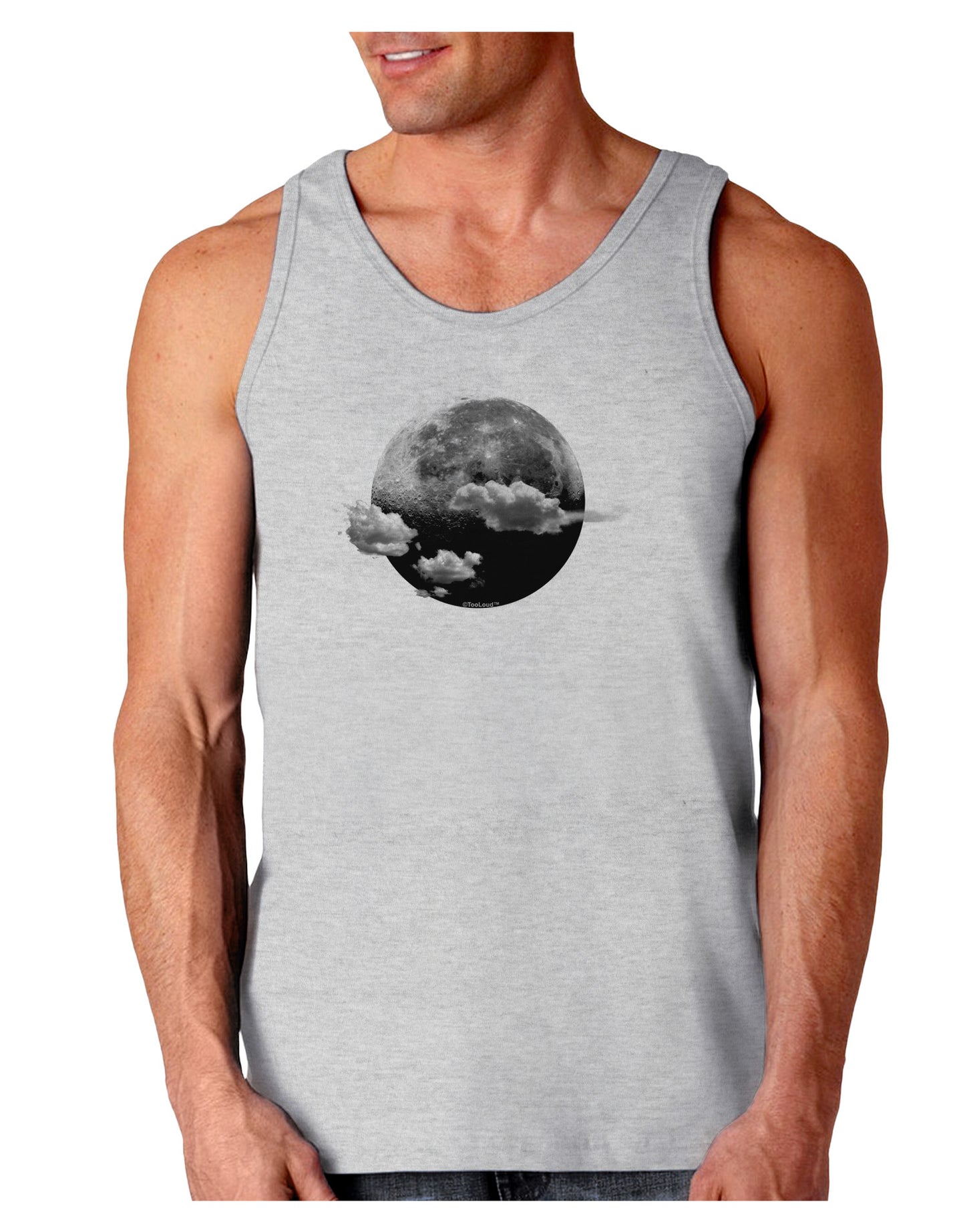 Moon Dream Earth Loose Tank Top-Loose Tank Top-TooLoud-AshGray-Small-Davson Sales