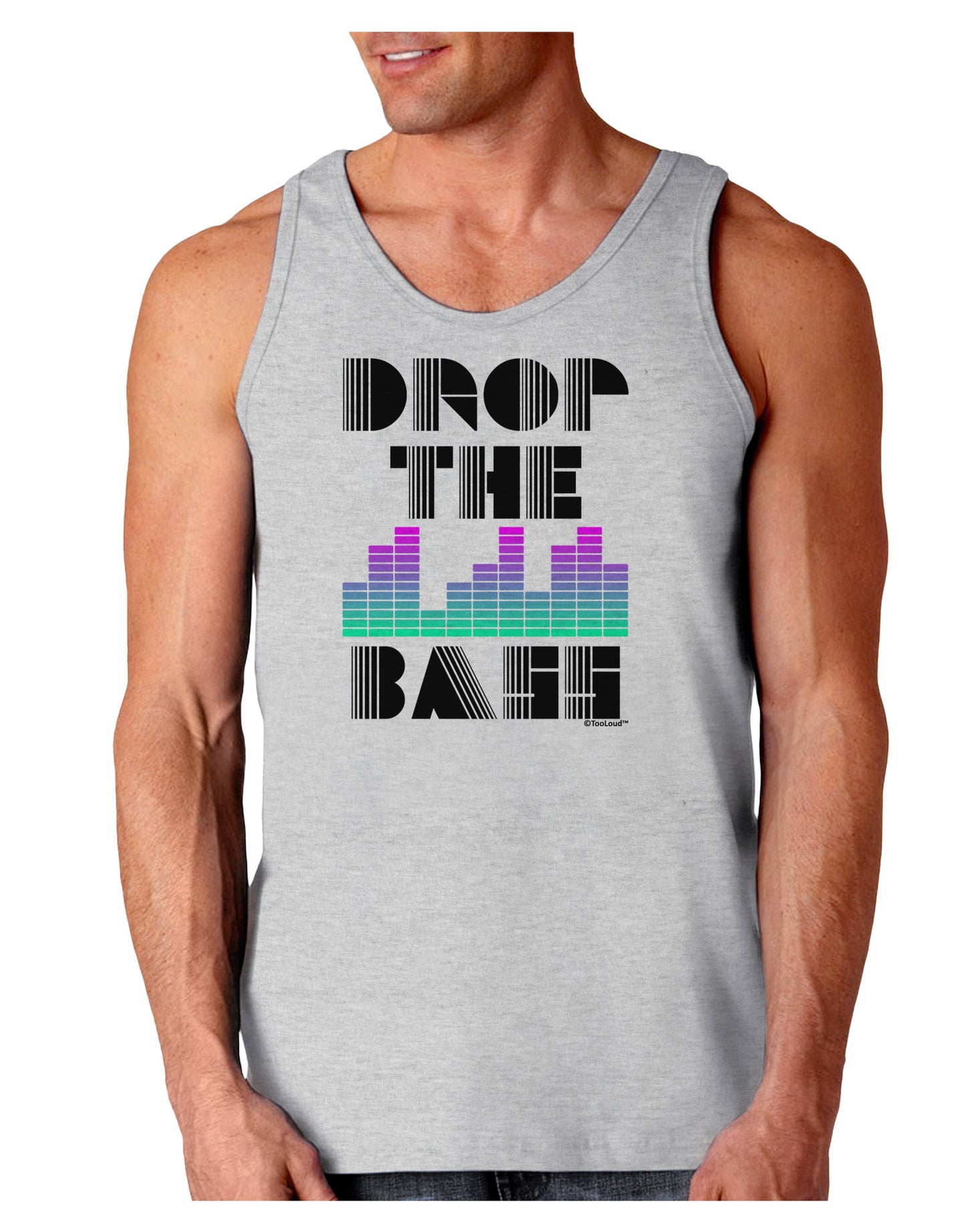 Drop the Bass Loose Tank Top-Loose Tank Top-TooLoud-AshGray-Small-Davson Sales