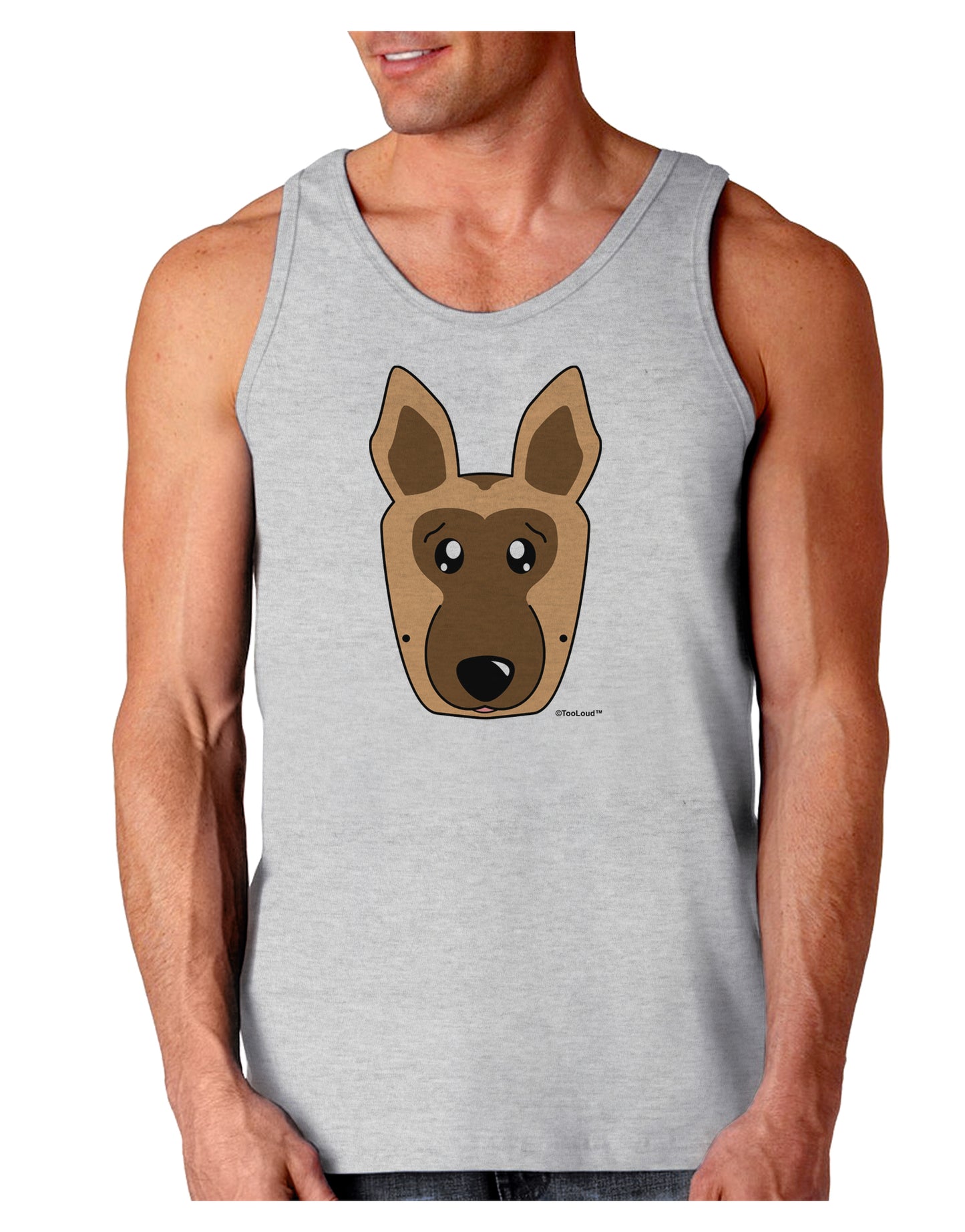 Cute German Shepherd Dog Loose Tank Top by TooLoud-Loose Tank Top-TooLoud-AshGray-Small-Davson Sales