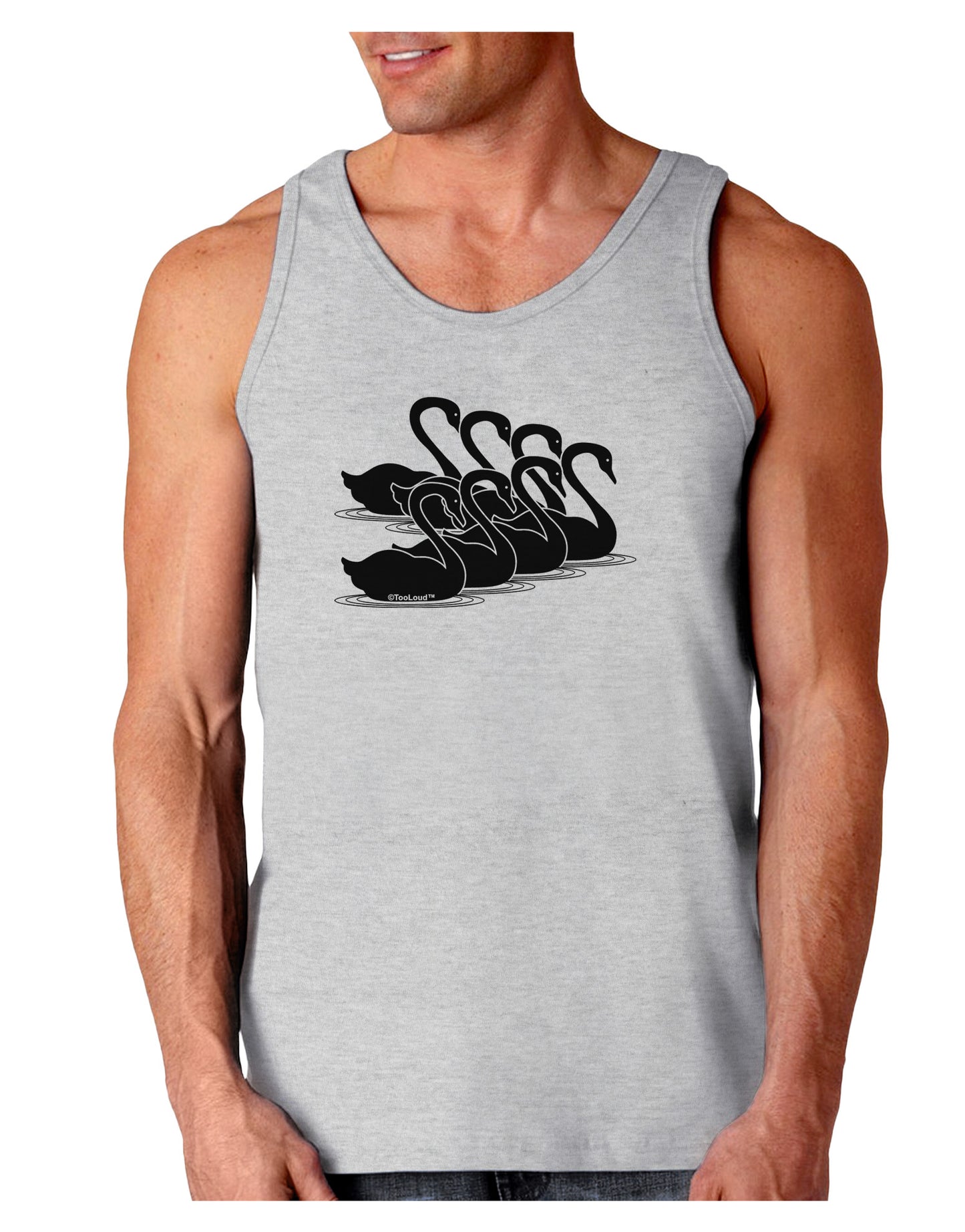 Seven Swans A Swimming Loose Tank Top-Loose Tank Top-TooLoud-AshGray-Small-Davson Sales
