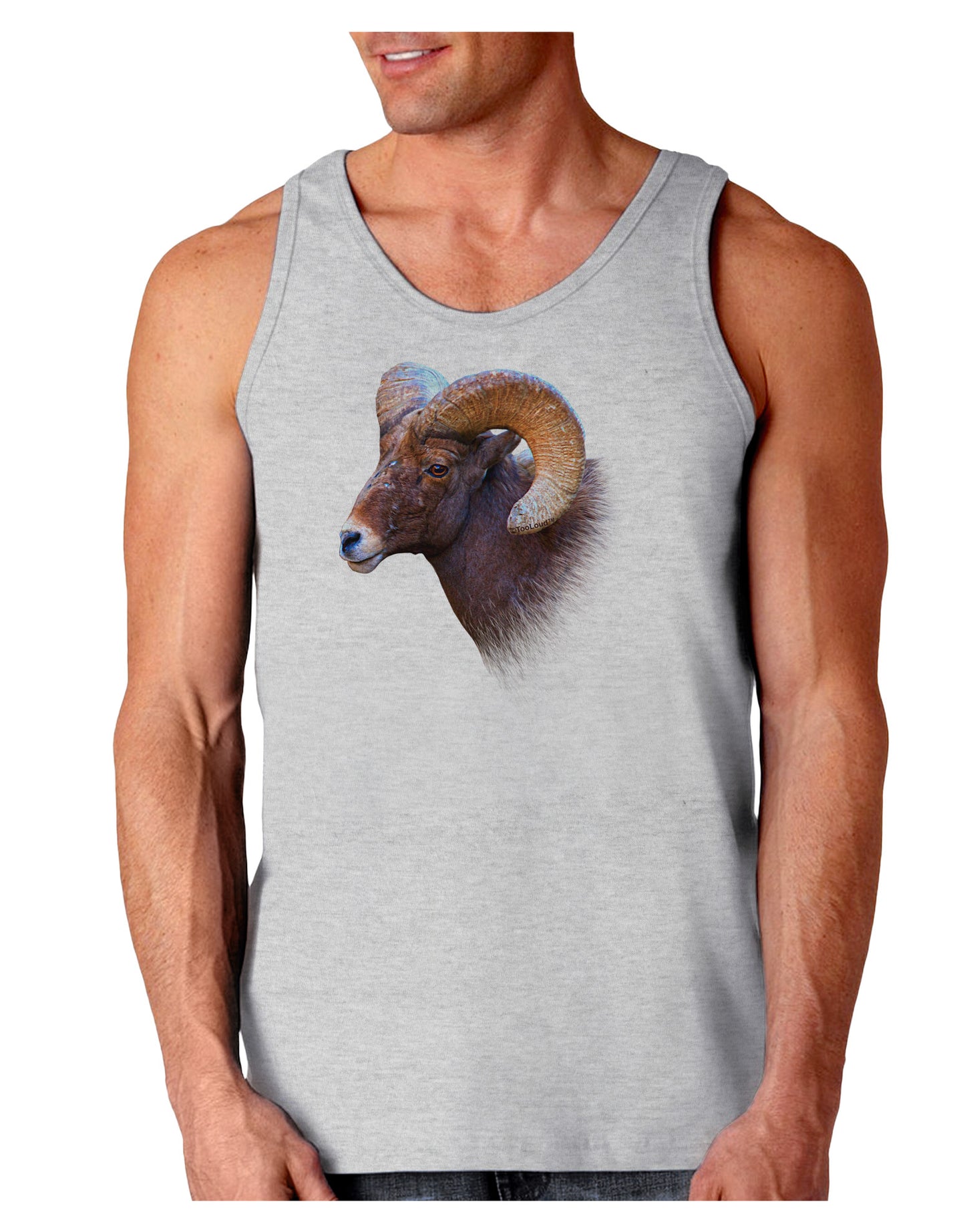 Majestic Bighorn Ram Loose Tank Top-Loose Tank Top-TooLoud-AshGray-Small-Davson Sales