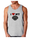 I Heart My - Cute Pug Dog - Black Loose Tank Top by TooLoud-Loose Tank Top-TooLoud-AshGray-Small-Davson Sales