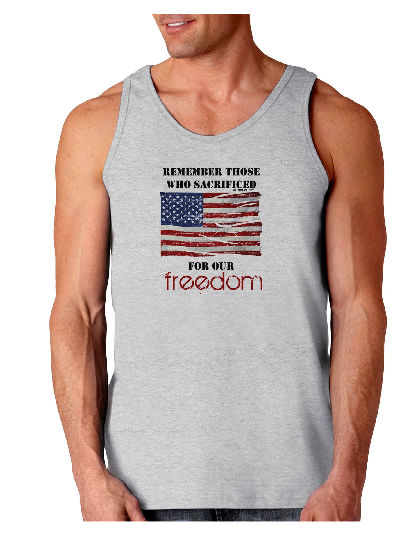 Remember - Veterans Loose Tank Top-Loose Tank Top-TooLoud-AshGray-Small-Davson Sales
