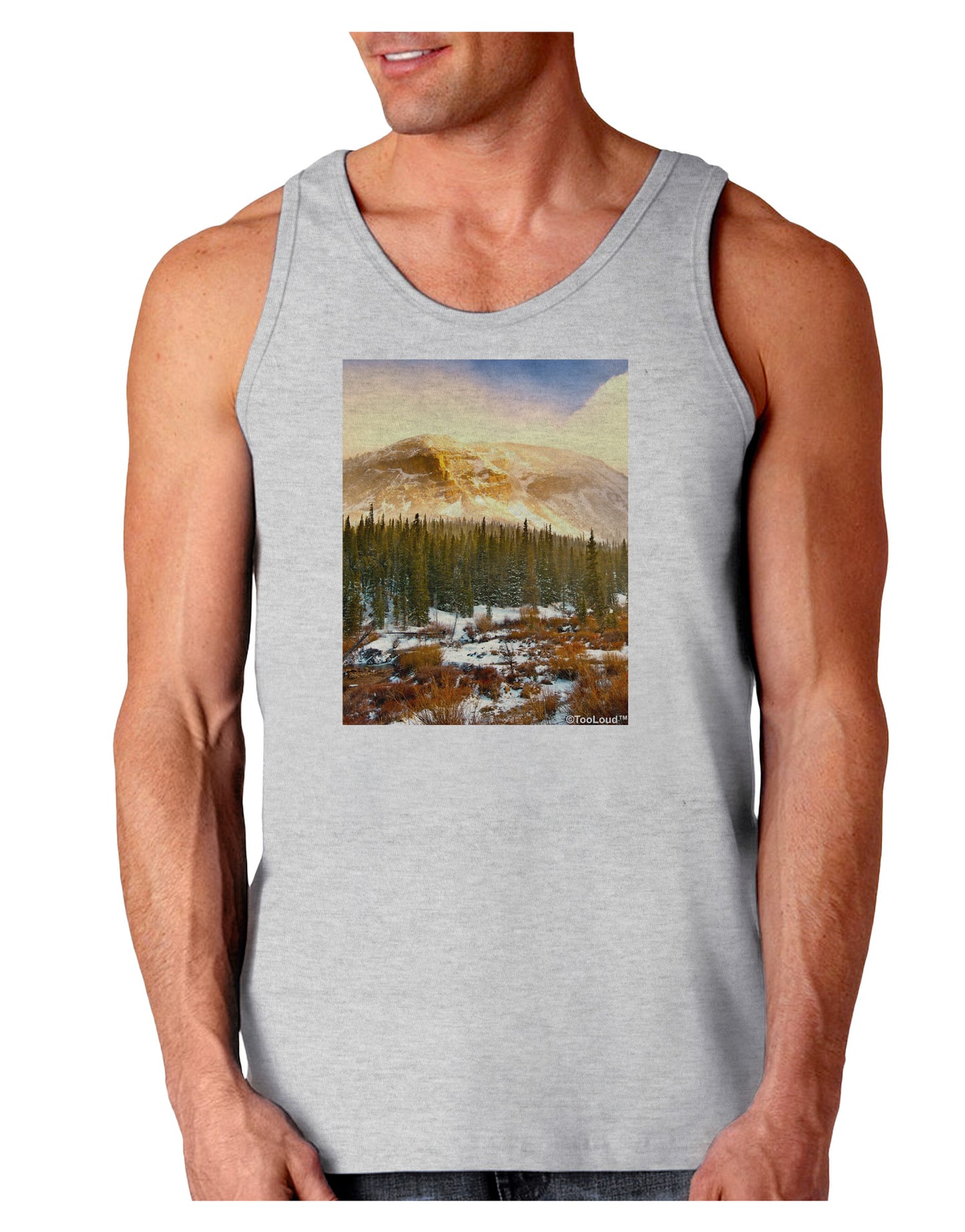 Nature Photography - Mountain Glow Loose Tank Top by-Loose Tank Top-TooLoud-AshGray-Small-Davson Sales