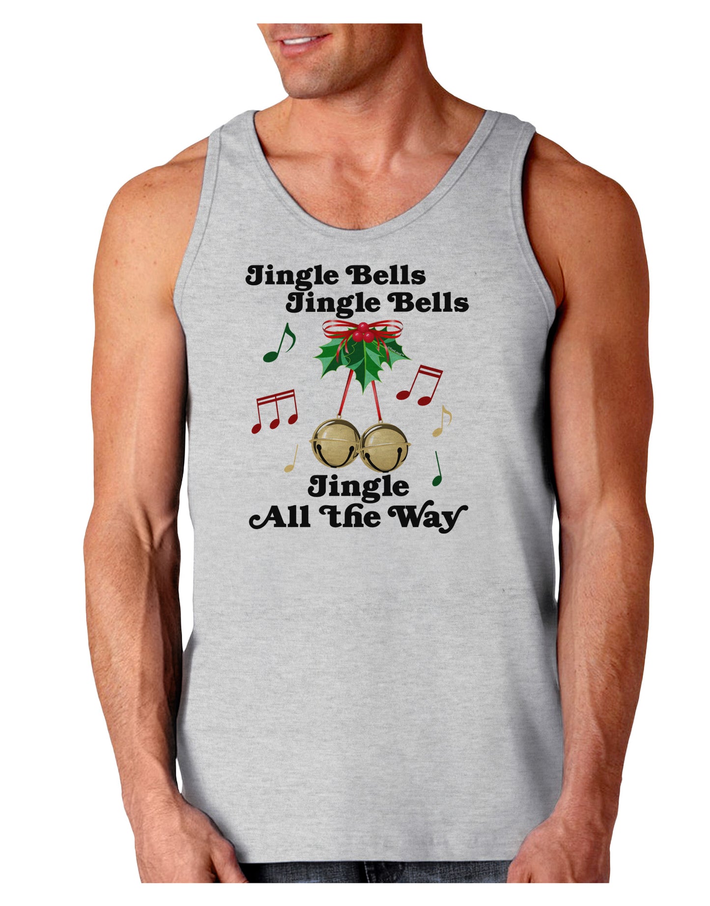 Jingle Bells All the way Loose Tank Top-Loose Tank Top-TooLoud-AshGray-Small-Davson Sales