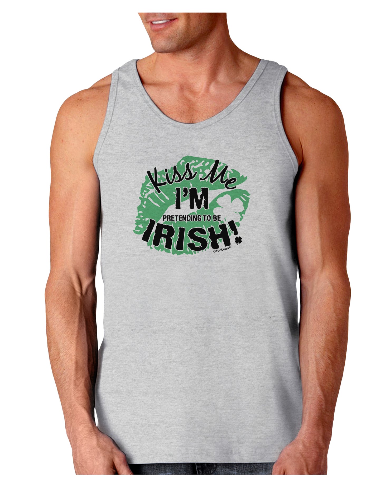 I'm Pretending To Be Irish Loose Tank Top-Loose Tank Top-TooLoud-AshGray-Small-Davson Sales