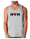 Mom Pixel Heart Loose Tank Top-Loose Tank Top-TooLoud-AshGray-Small-Davson Sales