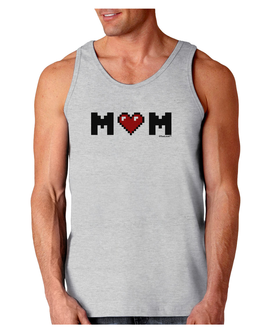 Mom Pixel Heart Loose Tank Top-Loose Tank Top-TooLoud-White-Small-Davson Sales