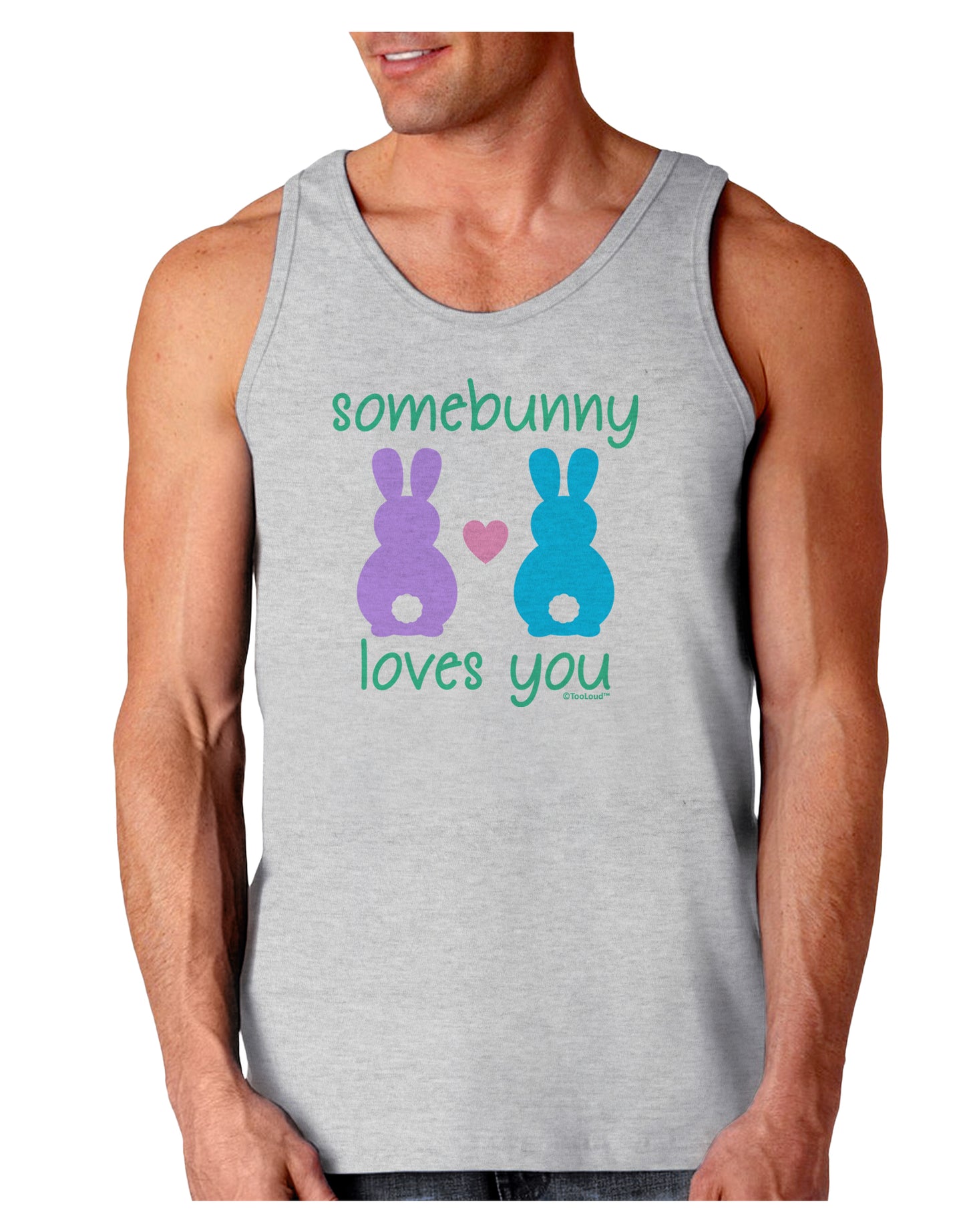 Somebunny Loves You Loose Tank Top by TooLoud-Loose Tank Top-TooLoud-AshGray-Small-Davson Sales