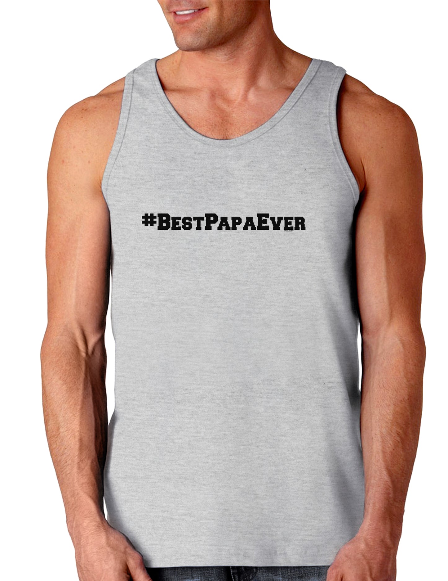 #BestPapaEver Loose Tank Top-Loose Tank Top-TooLoud-AshGray-Small-Davson Sales
