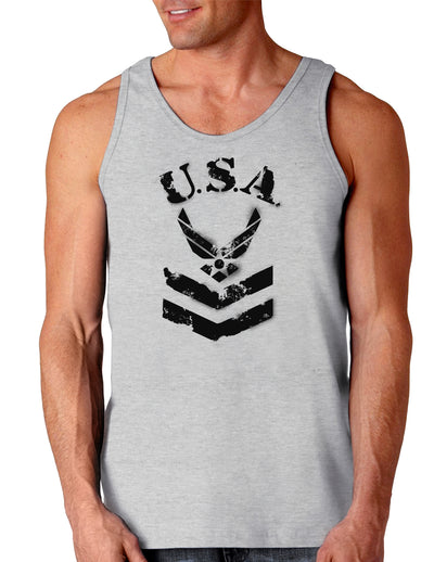 USA Military Air Force Stencil Logo Loose Tank Top-Loose Tank Top-TooLoud-AshGray-Small-Davson Sales