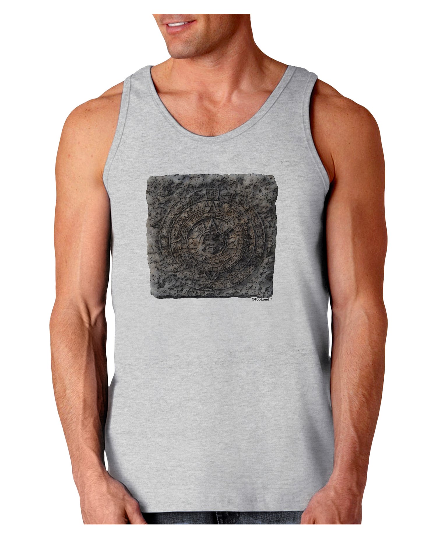 Stone Carving Watercolor Loose Tank Top-Loose Tank Top-TooLoud-AshGray-Small-Davson Sales