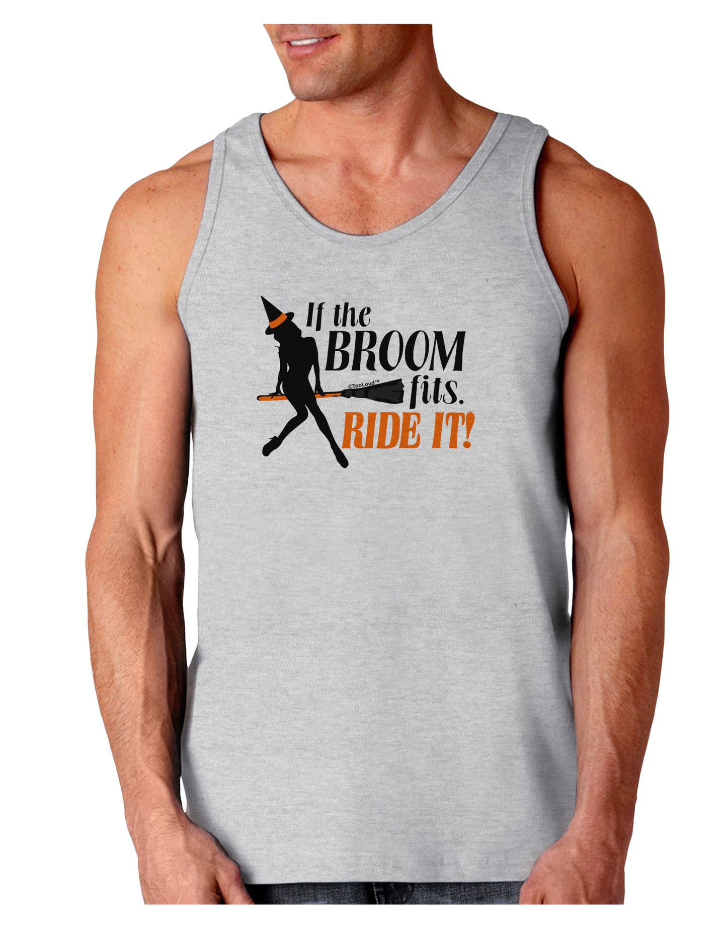 Ride It Orange Loose Tank Top-Loose Tank Top-TooLoud-AshGray-Small-Davson Sales