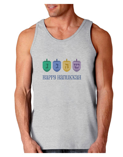 Happy Hanukkah Dreidels Loose Tank Top-Loose Tank Top-TooLoud-AshGray-Small-Davson Sales