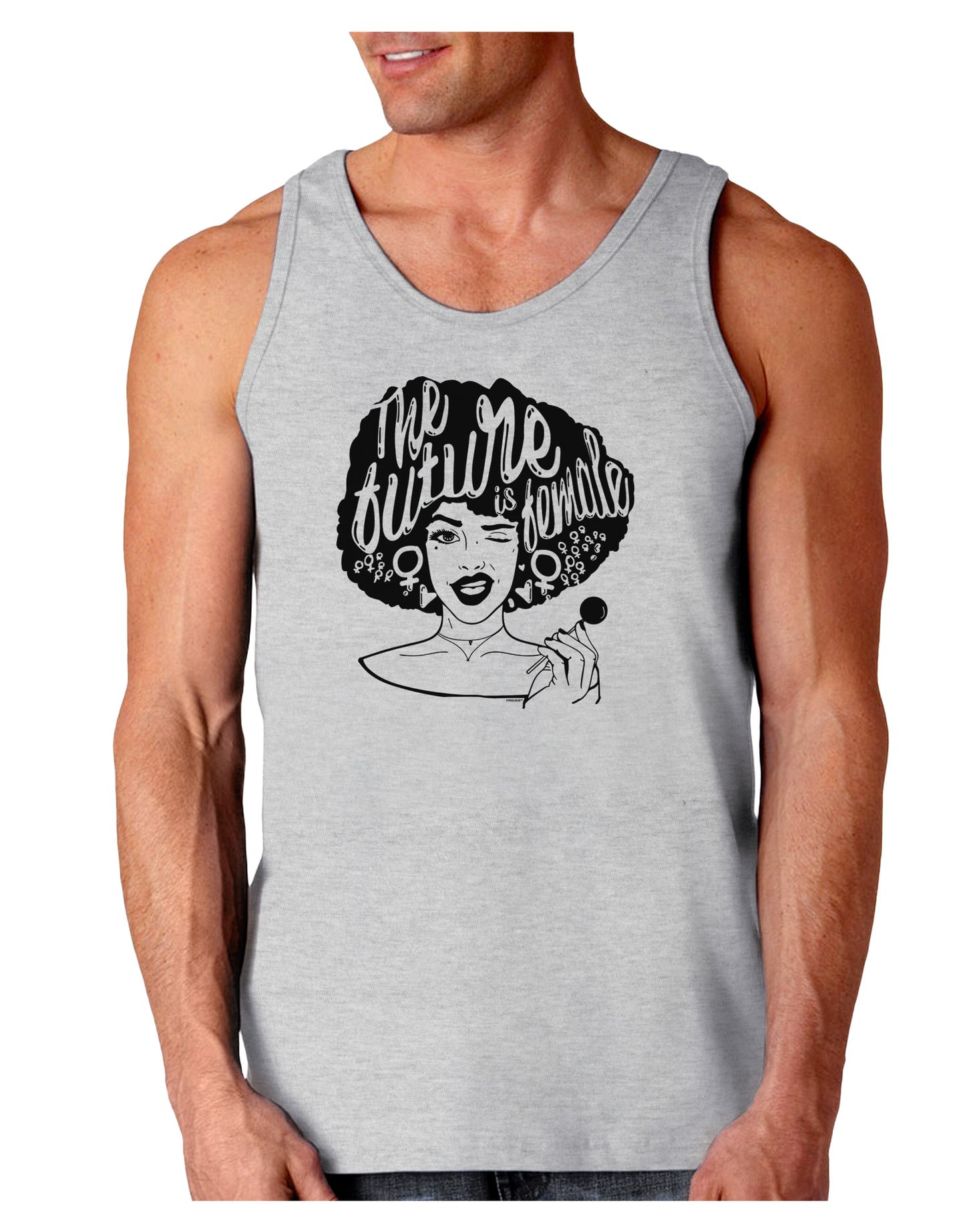 TooLoud The Future Is Female Loose Tank Top-Mens-LooseTanktops-TooLoud-AshGray-Small-Davson Sales