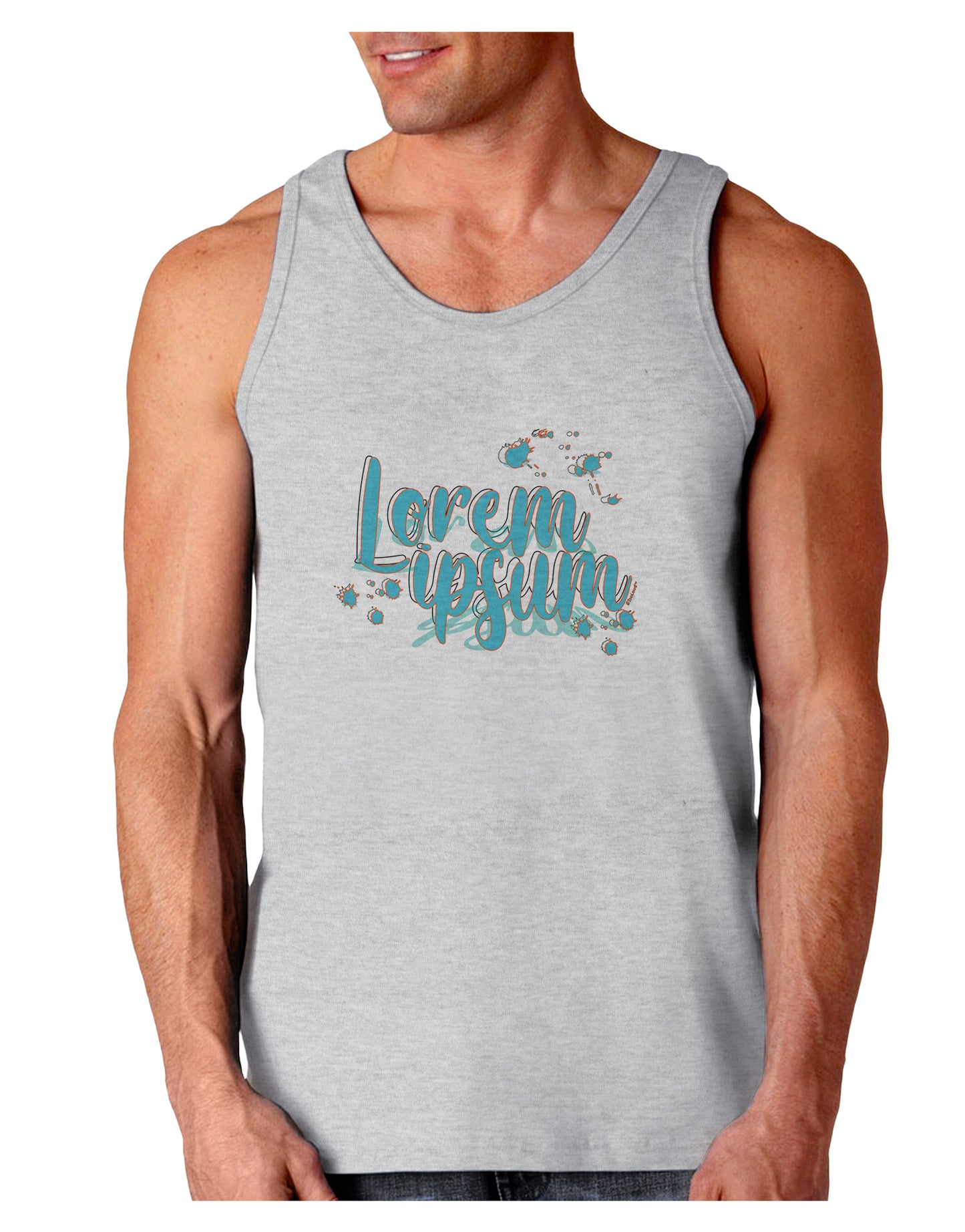 TooLoud Lorem Ipsum Loose Tank Top-Mens-LooseTanktops-TooLoud-AshGray-Small-Davson Sales