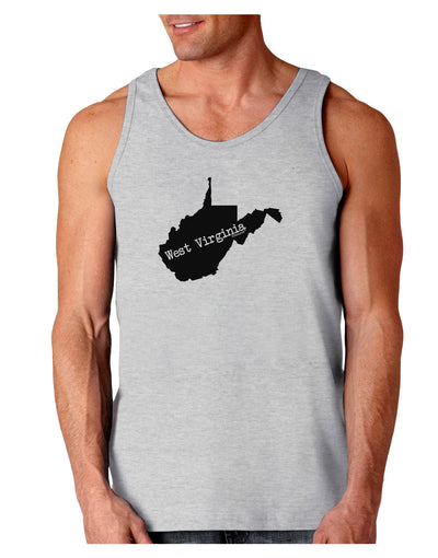 West Virginia - United States Shape Loose Tank Top-Loose Tank Top-TooLoud-AshGray-Small-Davson Sales