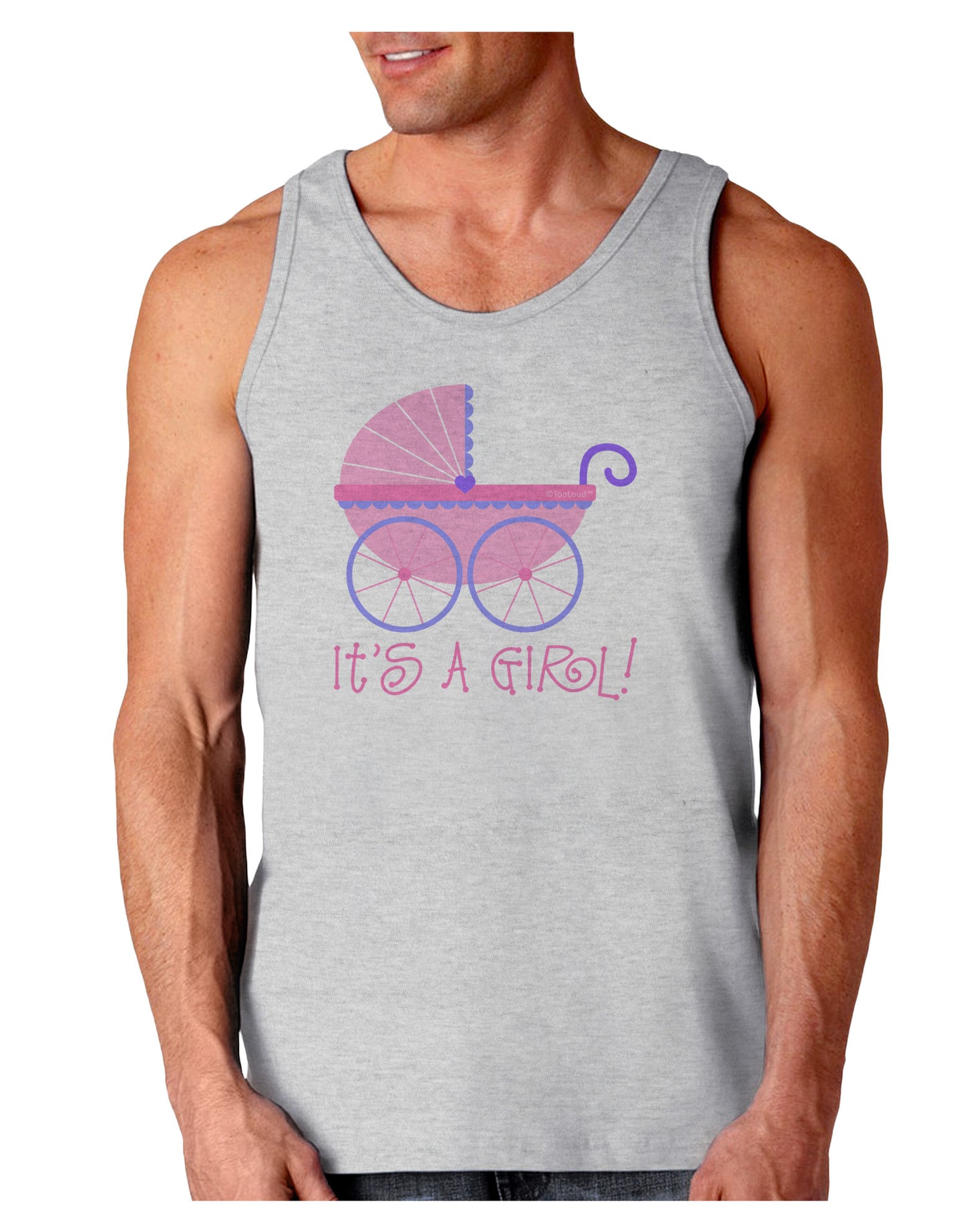 It's a Girl - Baby Carriage Loose Tank Top-Loose Tank Top-TooLoud-AshGray-Small-Davson Sales