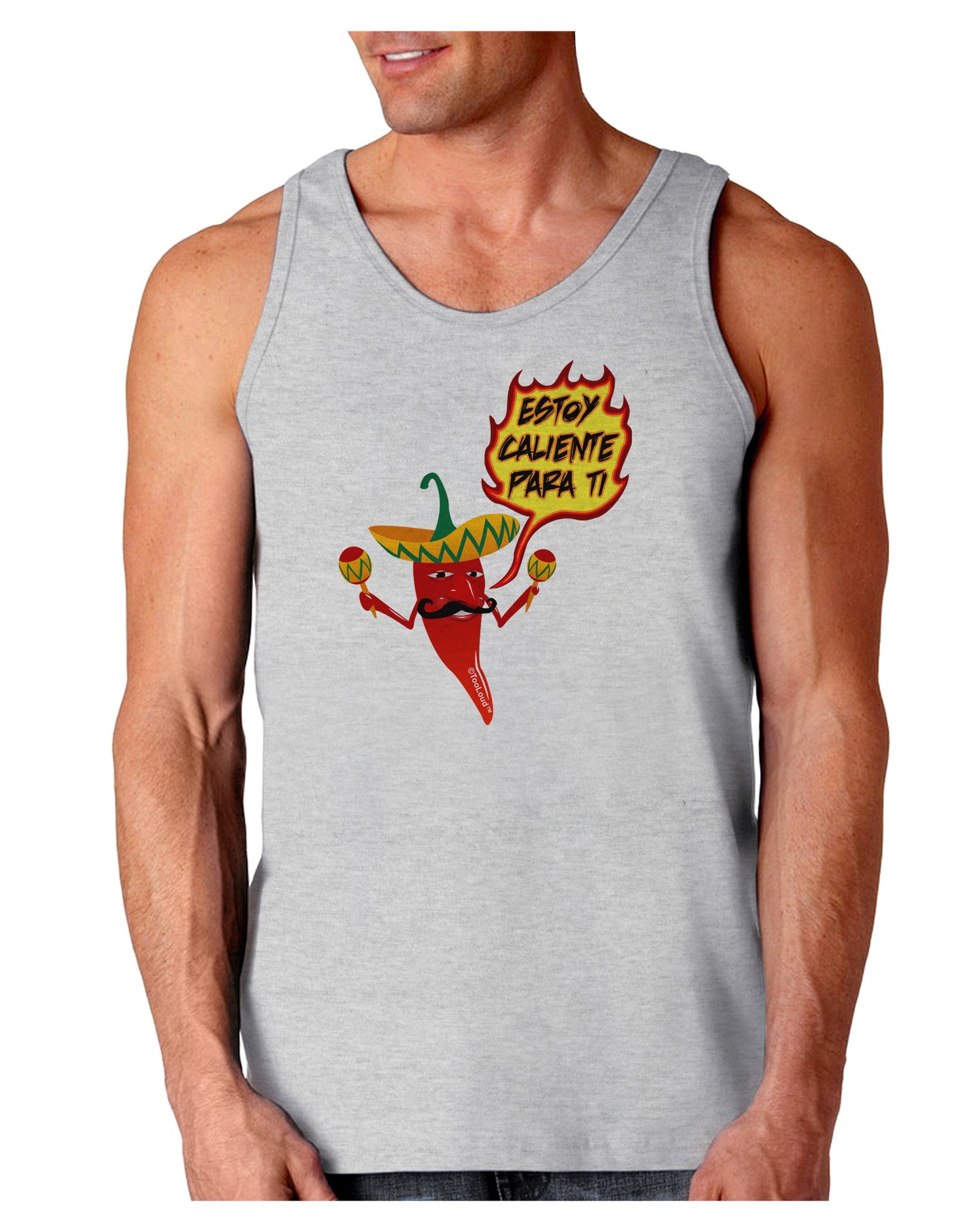 Estoy Caliente Para Ti Loose Tank Top-Loose Tank Top-TooLoud-AshGray-Small-Davson Sales