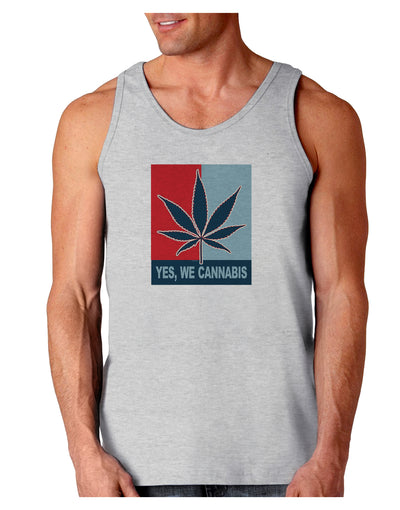 Yes We Cannabis - Marijuana Leaf Loose Tank Top-Loose Tank Top-TooLoud-AshGray-Small-Davson Sales