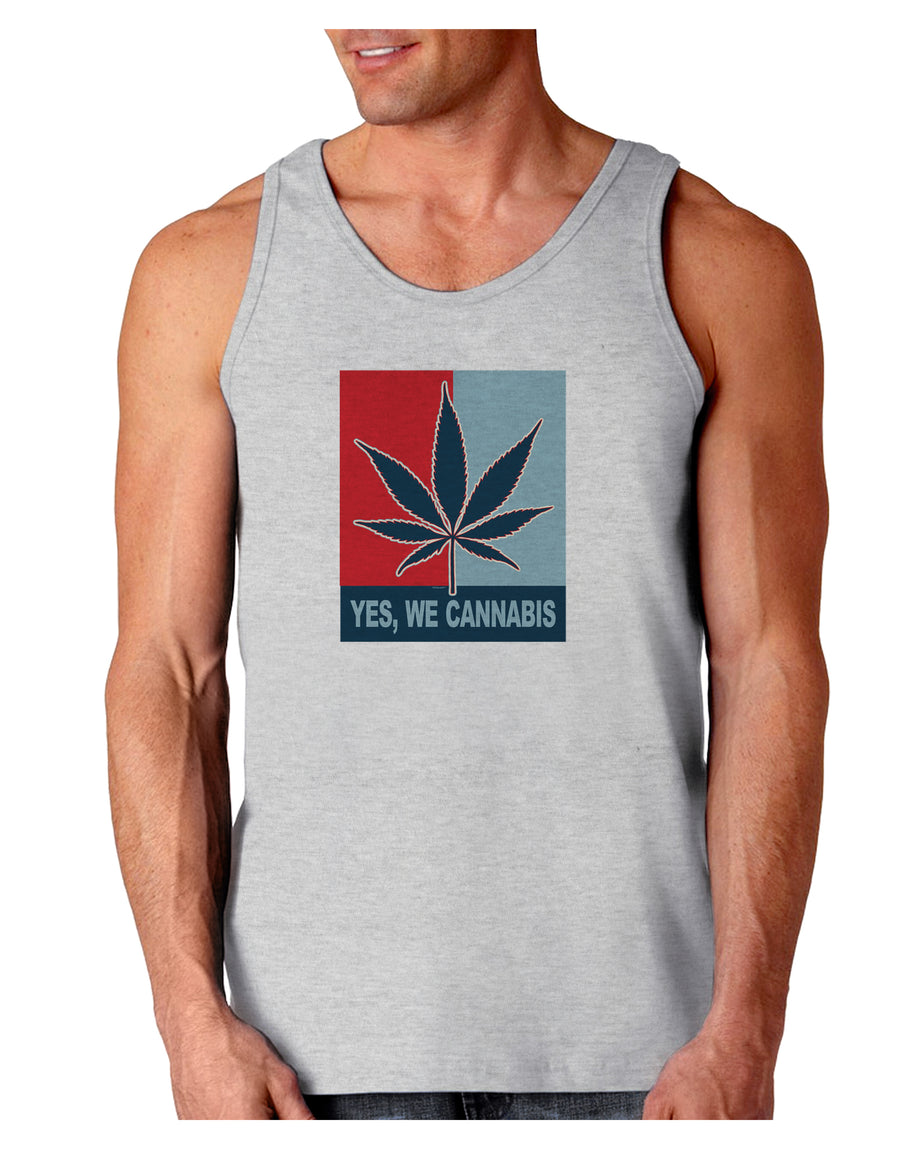 Yes We Cannabis - Marijuana Leaf Loose Tank Top-Loose Tank Top-TooLoud-White-Small-Davson Sales