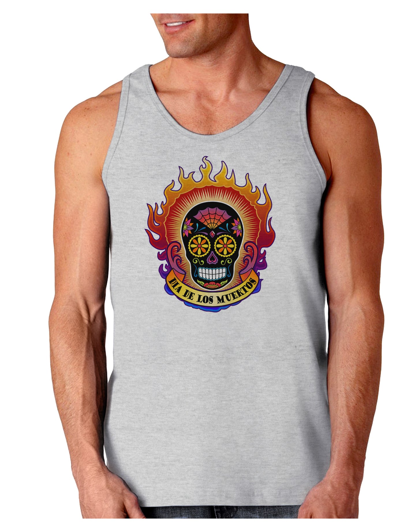 Dia de los Muertos Sacred Calavera Day of the Dead Loose Tank Top-Loose Tank Top-TooLoud-AshGray-Small-Davson Sales