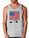 Home of the Free Because of the Brave Loose Tank Top-Loose Tank Top-TooLoud-AshGray-Small-Davson Sales