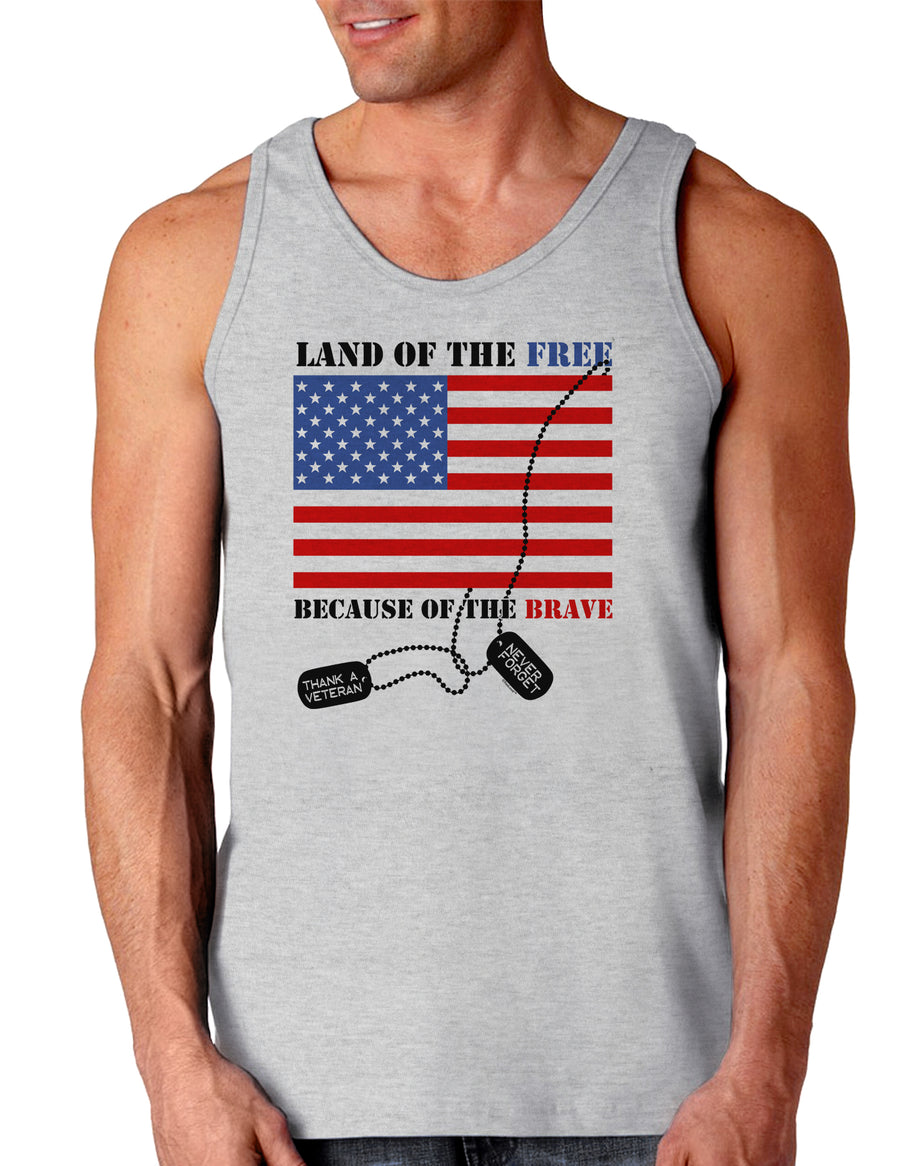 Home of the Free Because of the Brave Loose Tank Top-Loose Tank Top-TooLoud-White-Small-Davson Sales