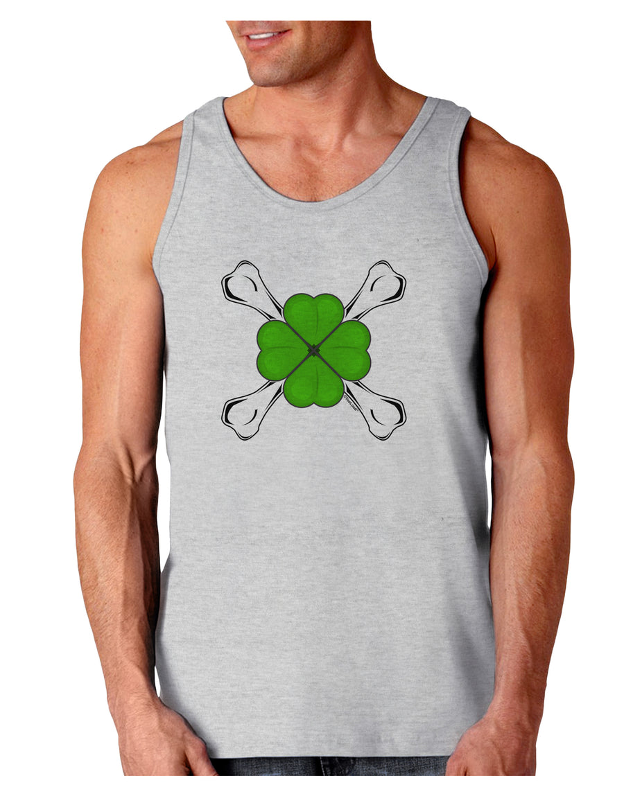 Clover and Crossbones Loose Tank Top by TooLoud-TooLoud-White-Small-Davson Sales