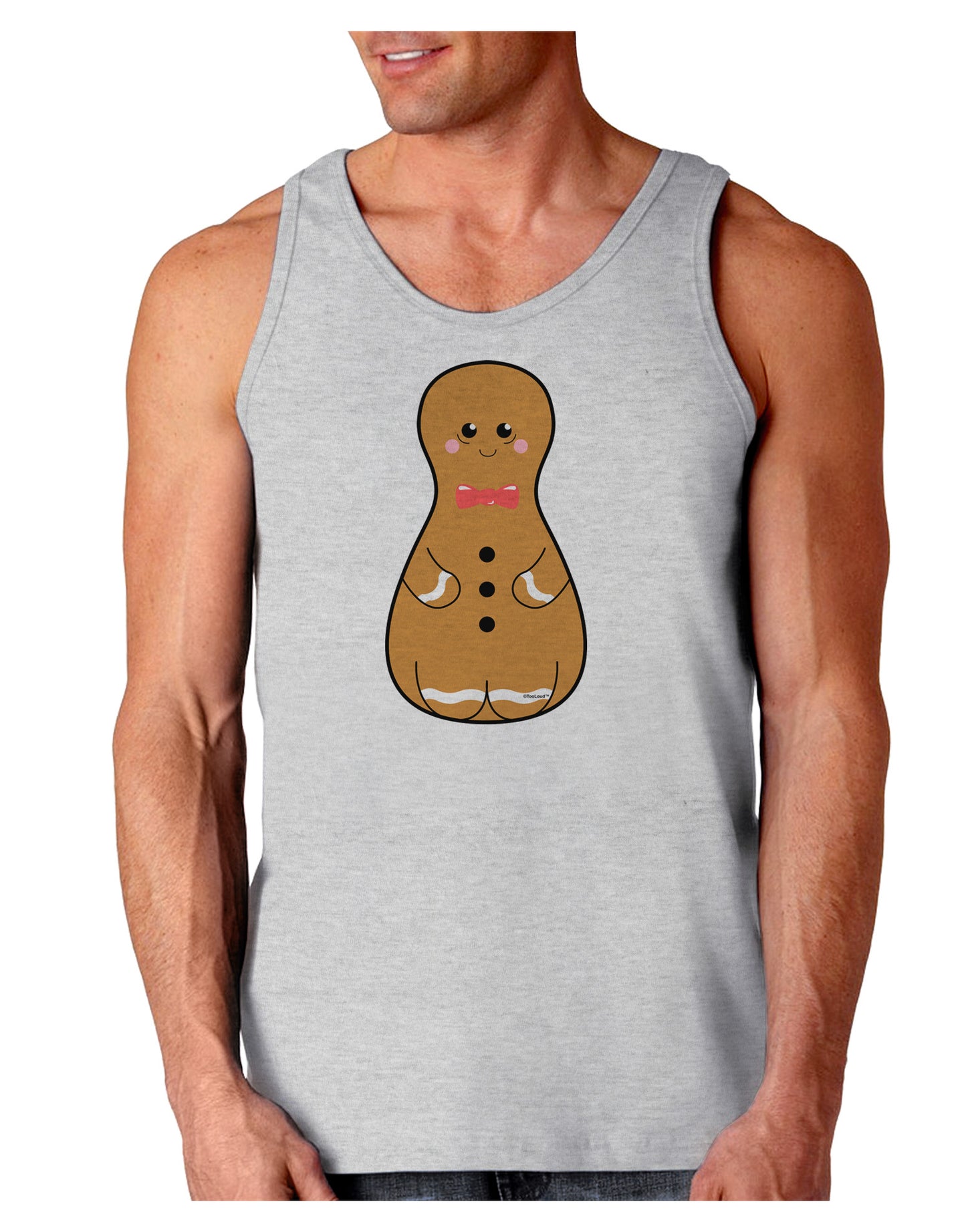 Cute Gingerbread Matryoshka Nesting Doll - Christmas Loose Tank Top-Loose Tank Top-TooLoud-AshGray-Small-Davson Sales