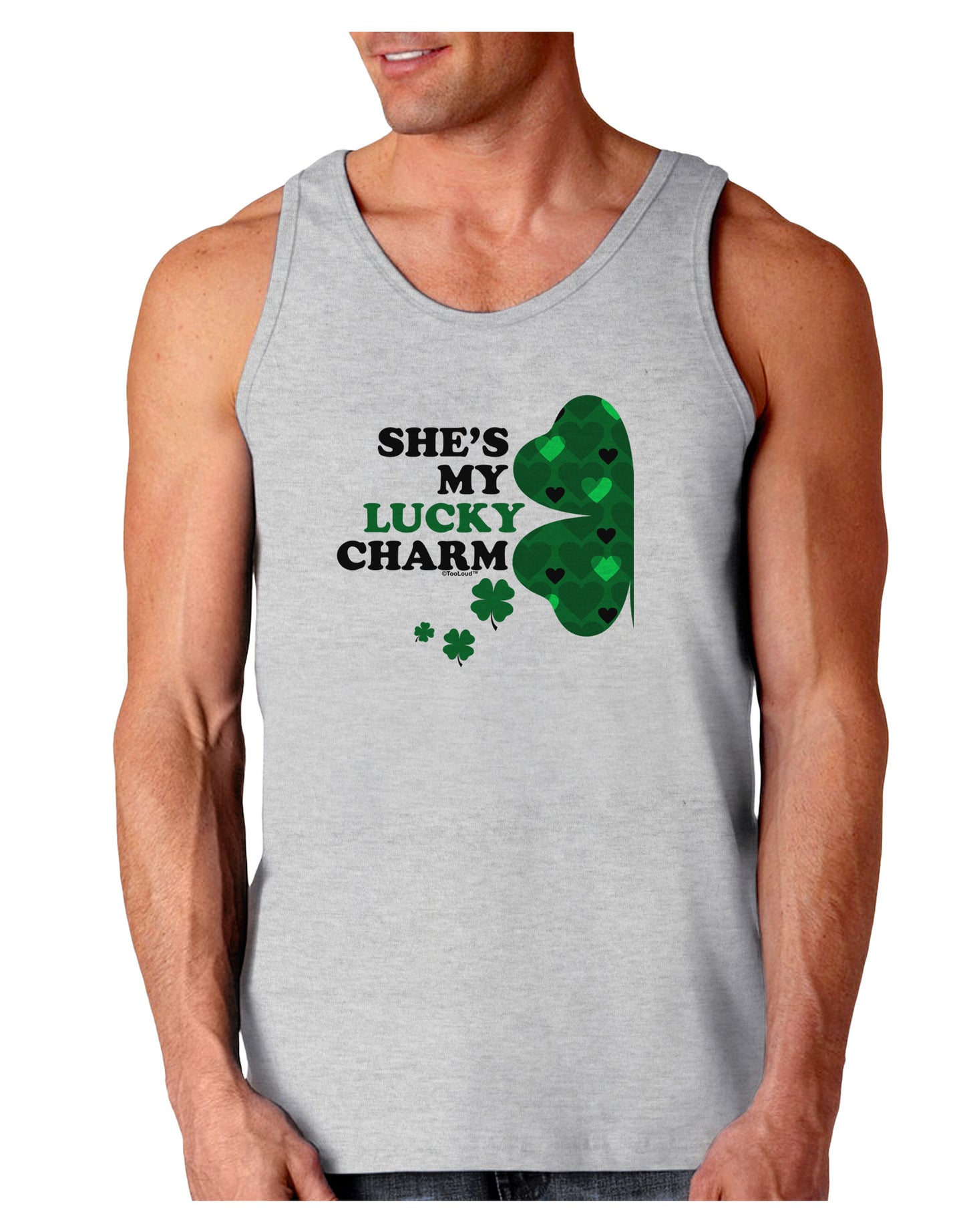 She's My Lucky Charm - Left Loose Tank Top-Loose Tank Top-TooLoud-AshGray-Small-Davson Sales