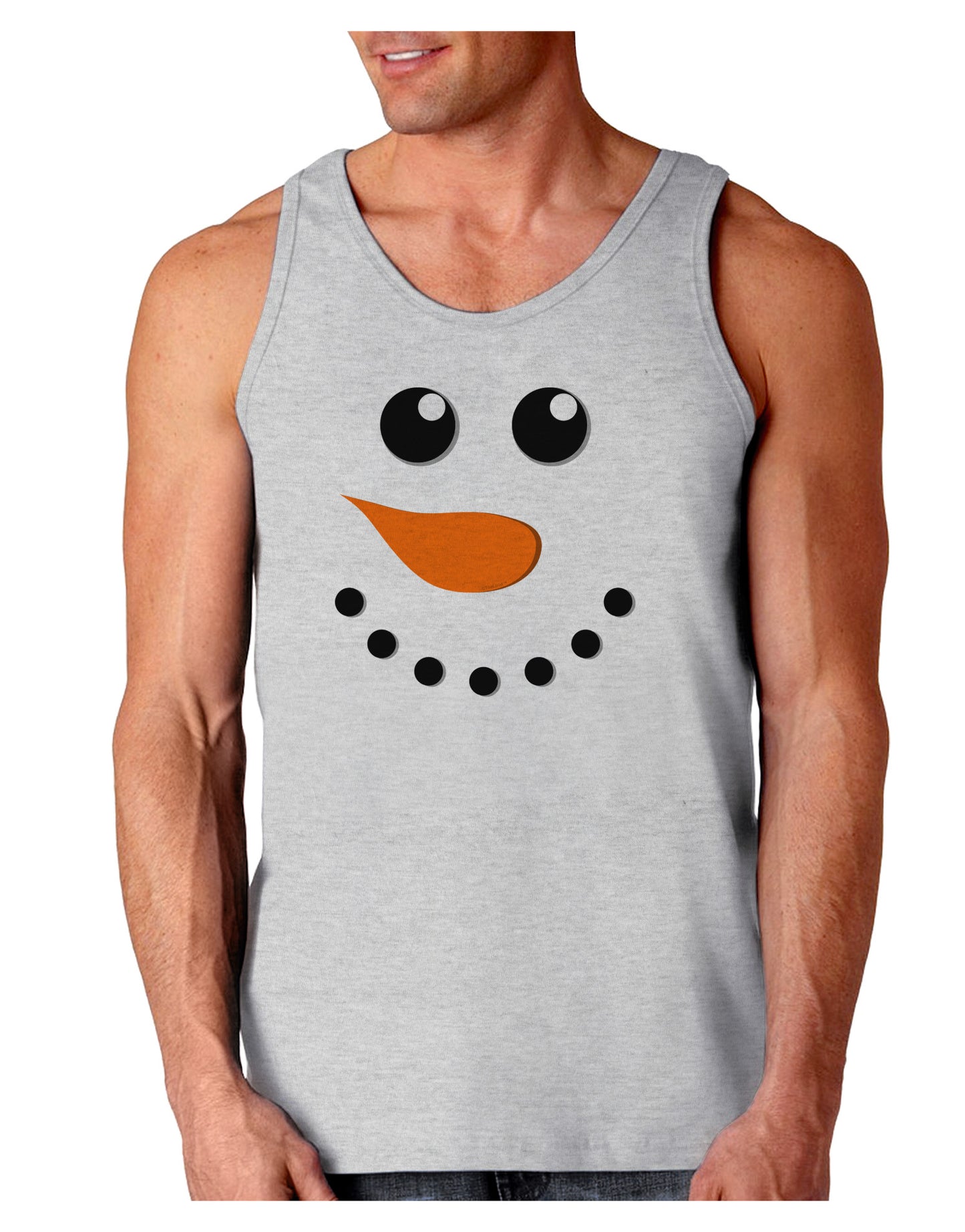 Snowman Face Christmas Loose Tank Top-Loose Tank Top-TooLoud-AshGray-Small-Davson Sales