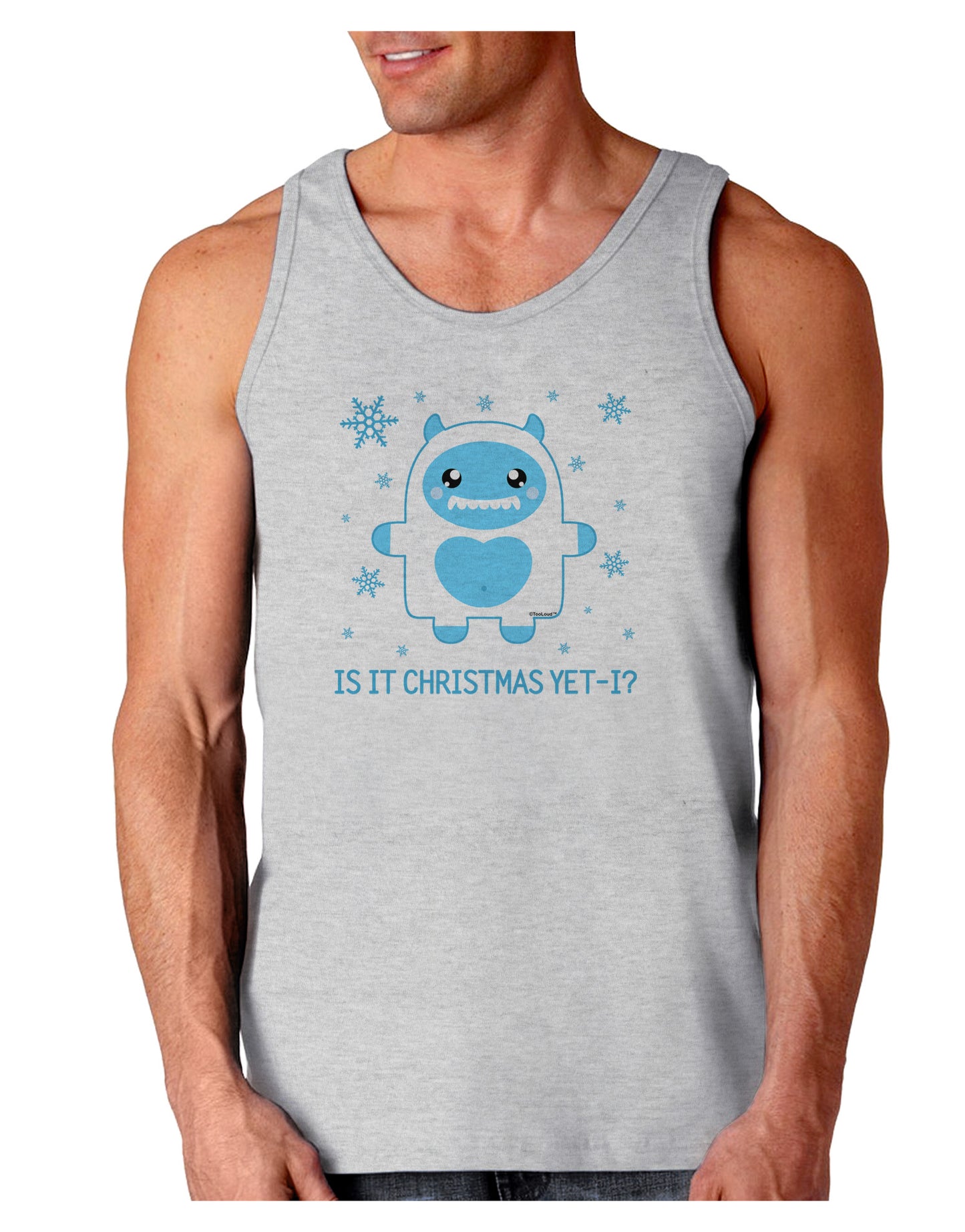Is It Christmas Yet - Yeti Abominable Snowman Loose Tank Top-Loose Tank Top-TooLoud-AshGray-Small-Davson Sales
