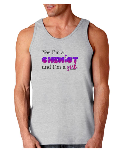 Yes I am a Chemist Girl Loose Tank Top-Loose Tank Top-TooLoud-AshGray-Small-Davson Sales