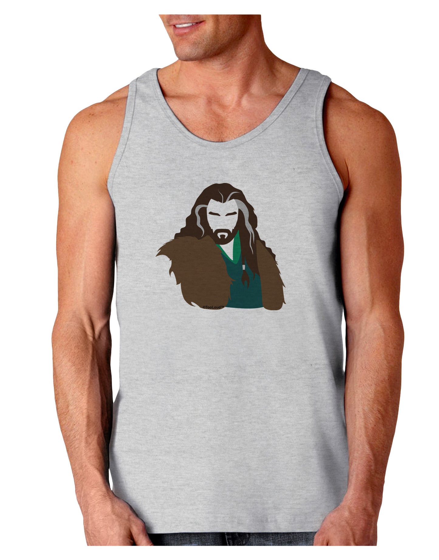 Dwarf King Loose Tank Top-Loose Tank Top-TooLoud-AshGray-Small-Davson Sales