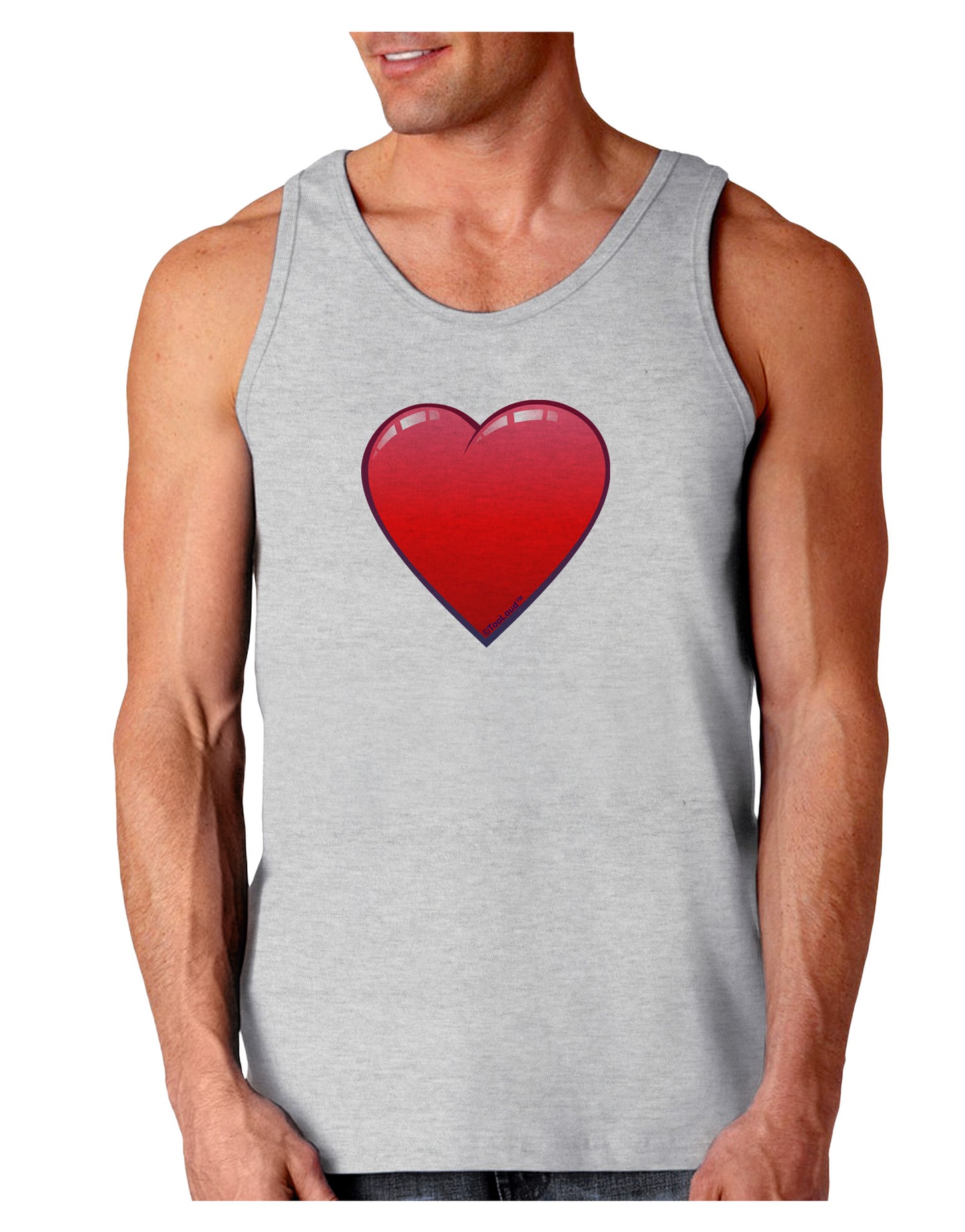 Cute Cartoon Heart Loose Tank Top by-Loose Tank Top-TooLoud-AshGray-Small-Davson Sales