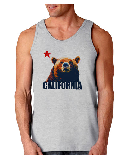 California Republic Design - Grizzly Bear and Star Loose Tank Top by TooLoud-Loose Tank Top-TooLoud-AshGray-Small-Davson Sales