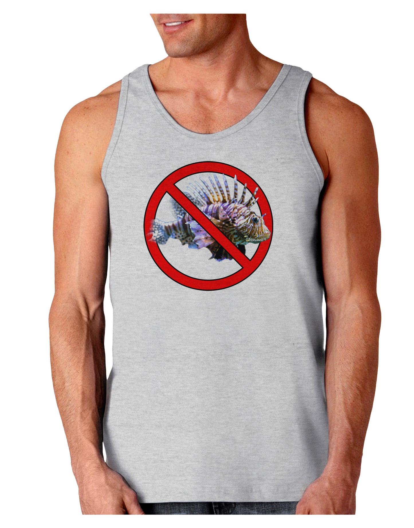 No Lionfish Loose Tank Top-Loose Tank Top-TooLoud-AshGray-Small-Davson Sales