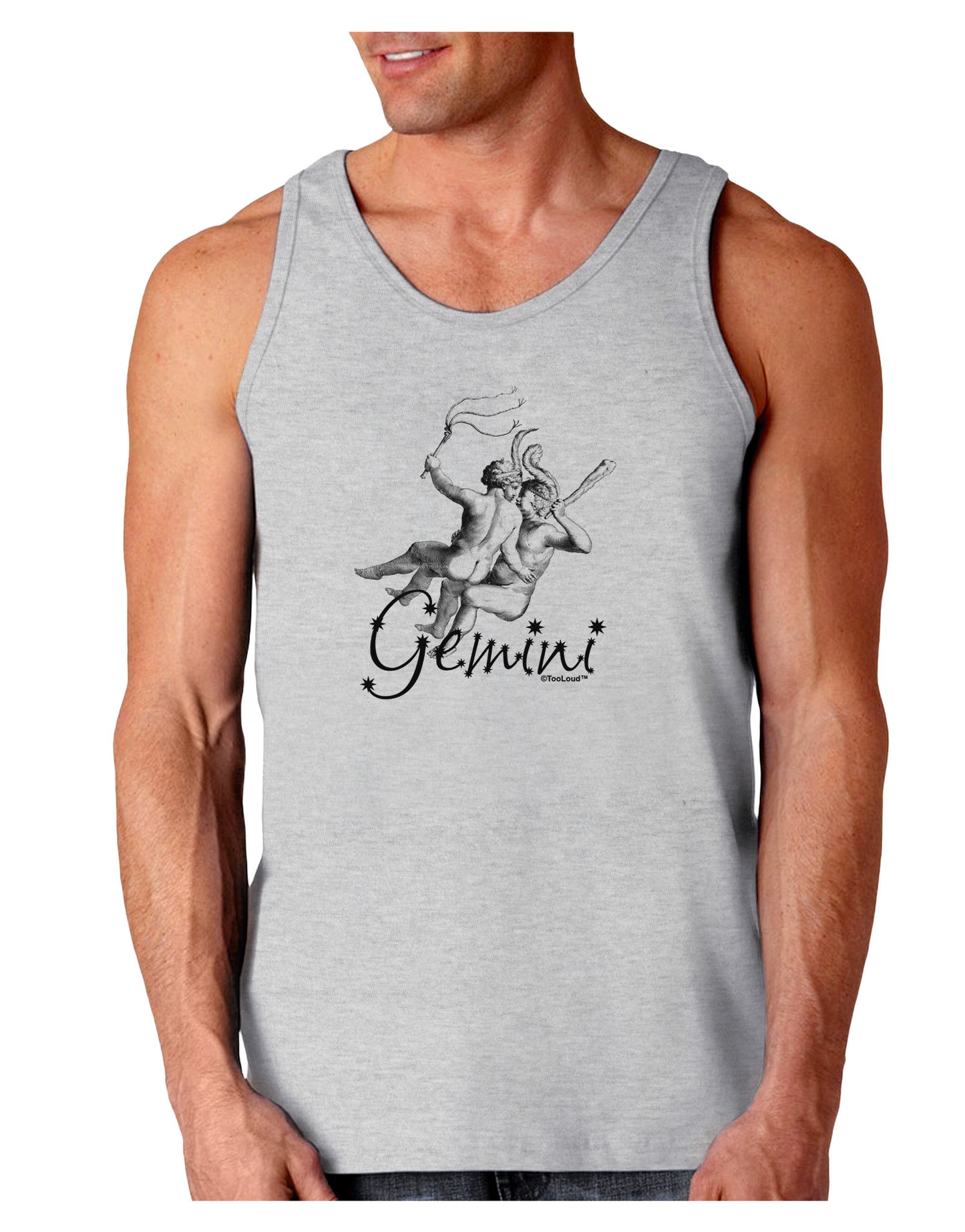 Gemini Illustration Loose Tank Top-Loose Tank Top-TooLoud-AshGray-Small-Davson Sales