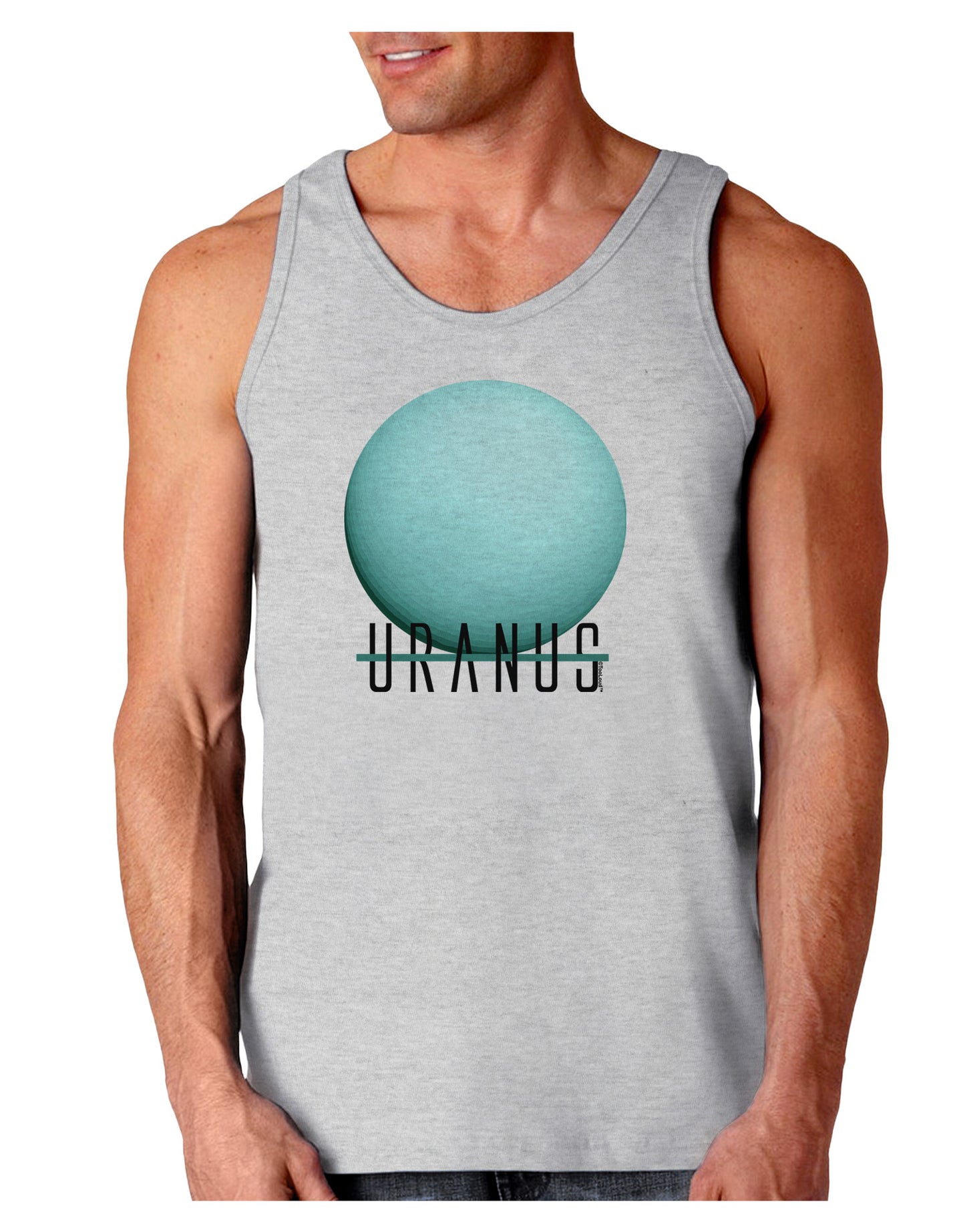 Planet Uranus Text Loose Tank Top-Loose Tank Top-TooLoud-AshGray-Small-Davson Sales