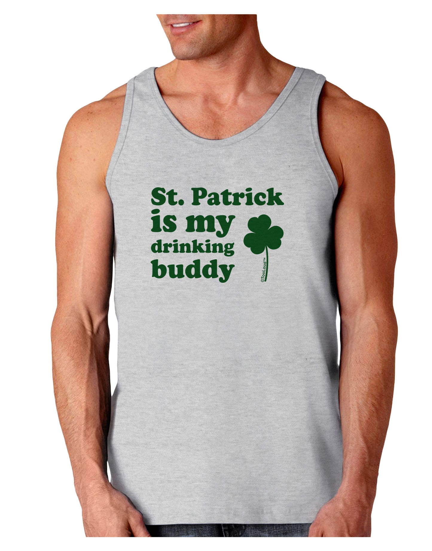 St Patrick is my Drinking Buddy Loose Tank Top-Loose Tank Top-TooLoud-AshGray-Small-Davson Sales