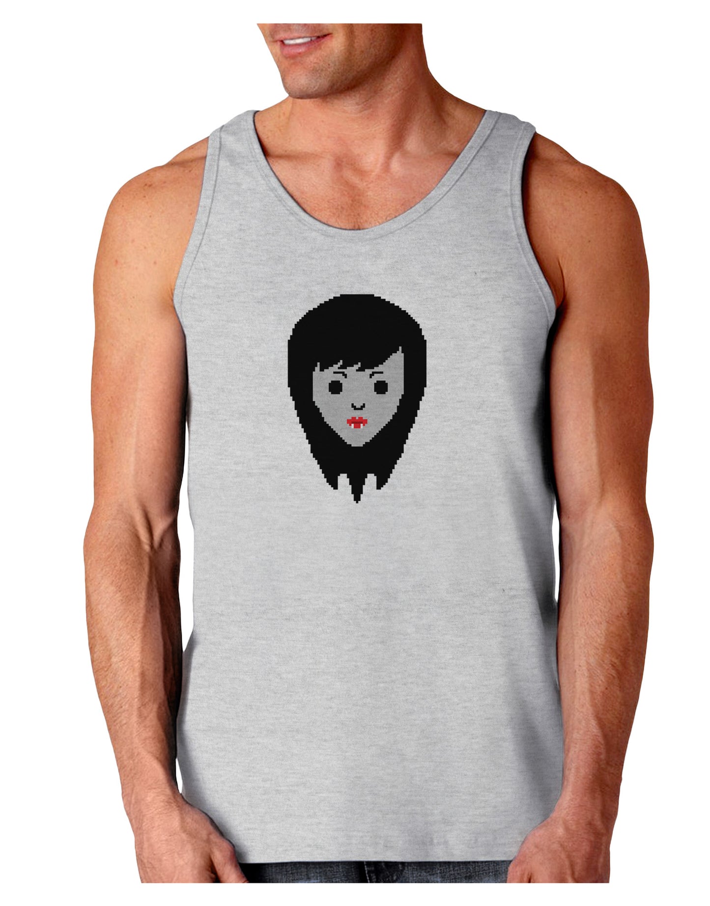 Cute Pixel Vampire Female Loose Tank Top-Loose Tank Top-TooLoud-AshGray-Small-Davson Sales