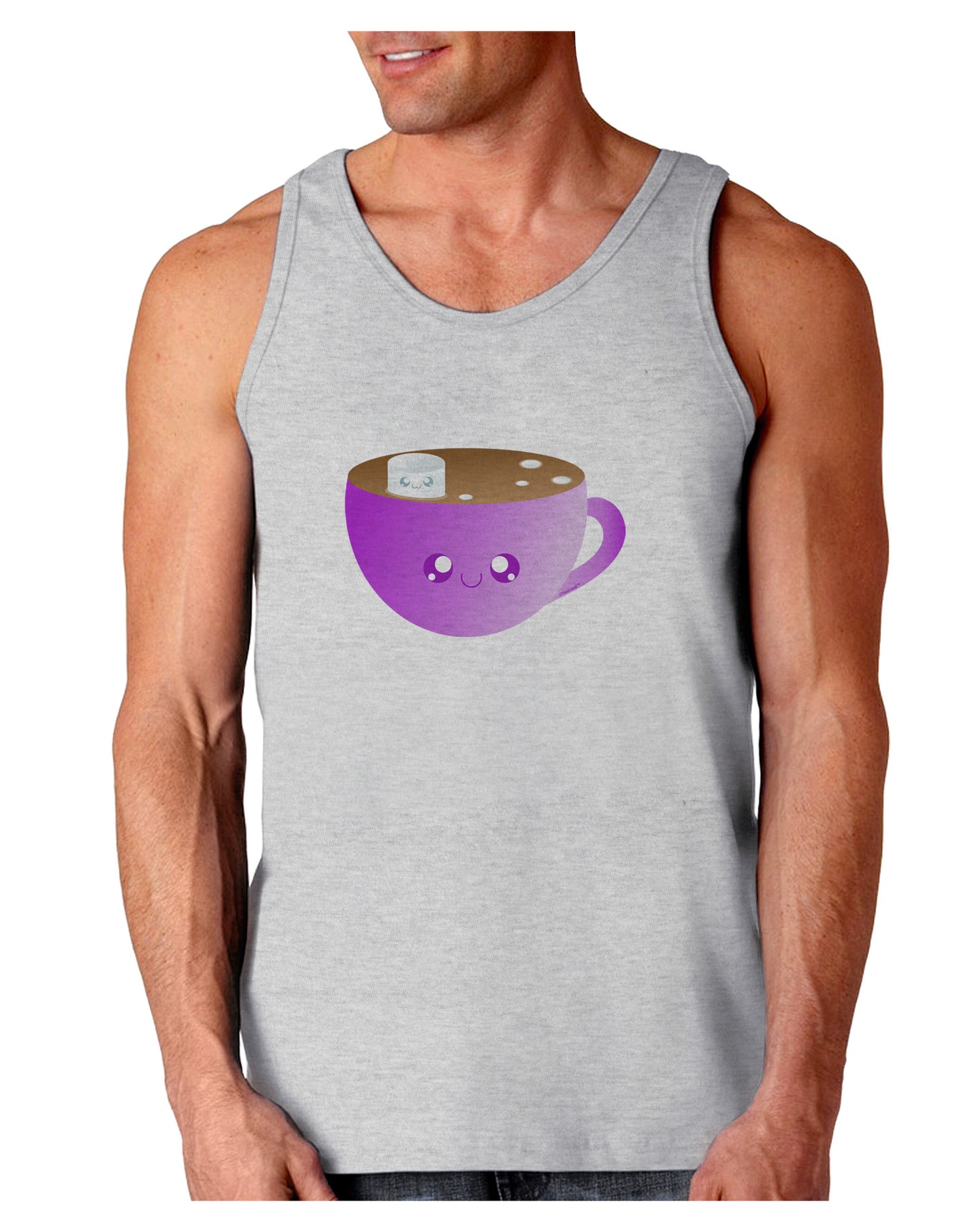 Cute Hot Cocoa Christmas Loose Tank Top-Loose Tank Top-TooLoud-AshGray-Small-Davson Sales
