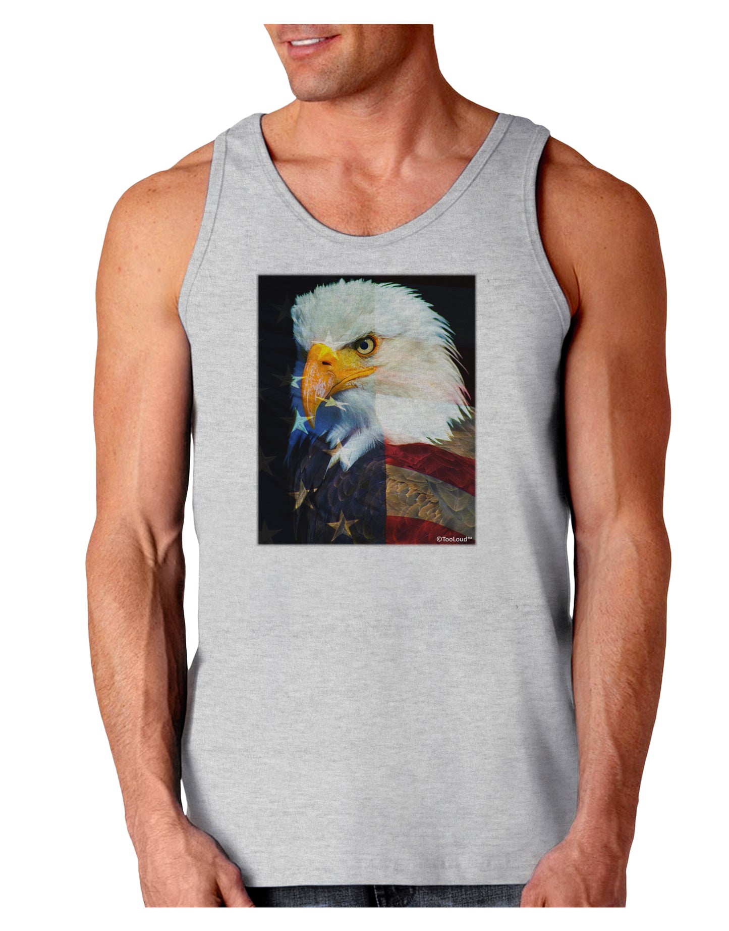 Patriotic Bald Eagle - American Flag Loose Tank Top by TooLoud-Loose Tank Top-TooLoud-AshGray-Small-Davson Sales