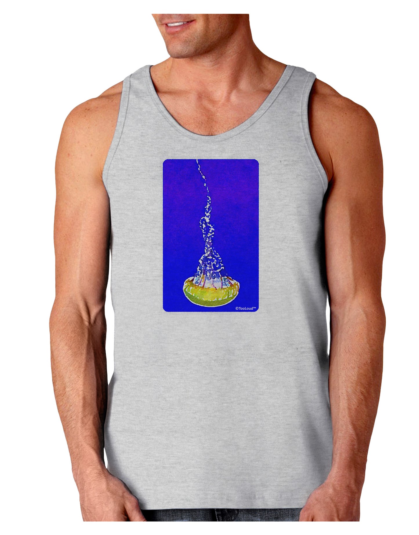 Solo Jellyfish Watercolor Loose Tank Top-Loose Tank Top-TooLoud-AshGray-Small-Davson Sales
