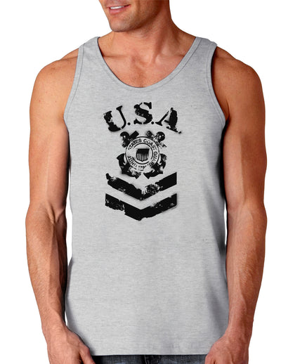 USA Military Coast Guard Stencil Logo Loose Tank Top-Loose Tank Top-TooLoud-AshGray-Small-Davson Sales