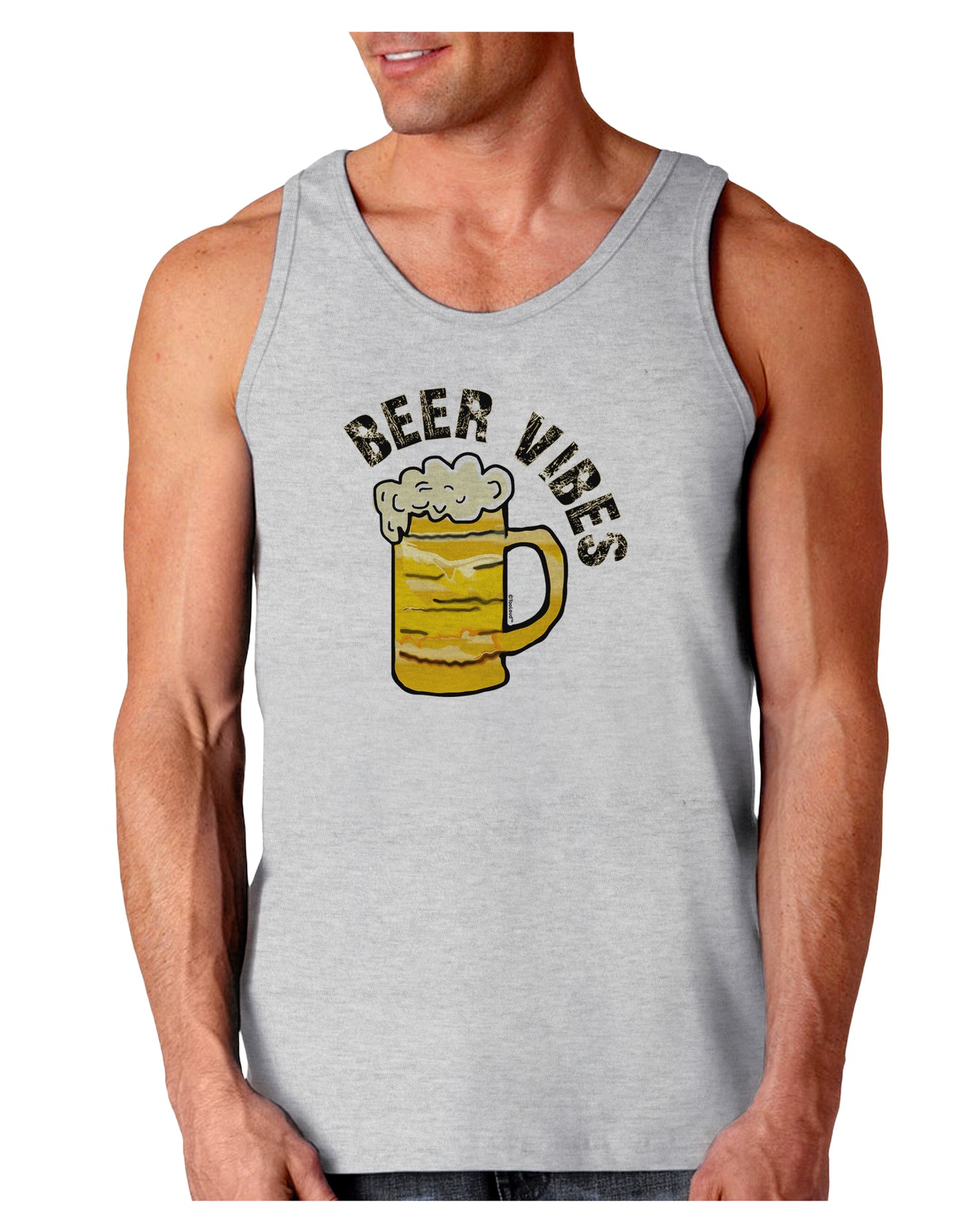 Beer Vibes Loose Tank Top-Mens-LooseTanktops-TooLoud-AshGray-Small-Davson Sales